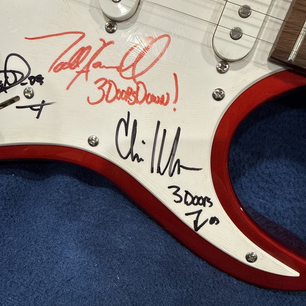 3 DOORS DOWN BRAD ARNOLD SIGNED AUTOGRAPHED GUITAR