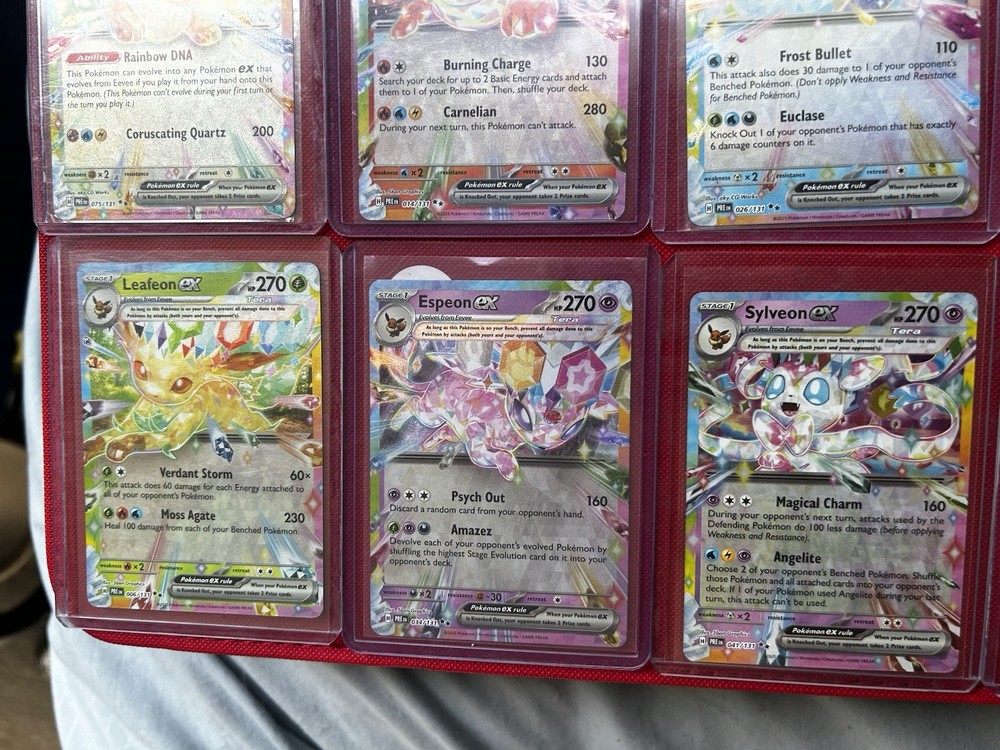 Prismatic Evolutions EX Complete 9 Card Eeveelutions Set