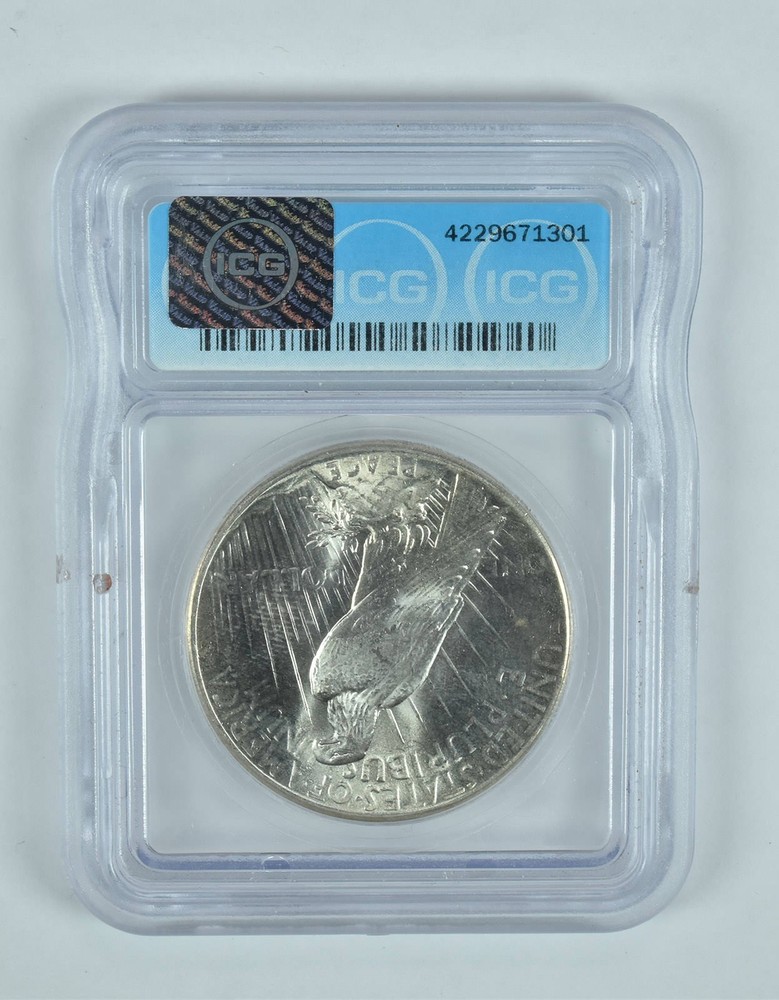 1925 Peace Silver Dollar MS65 ICG