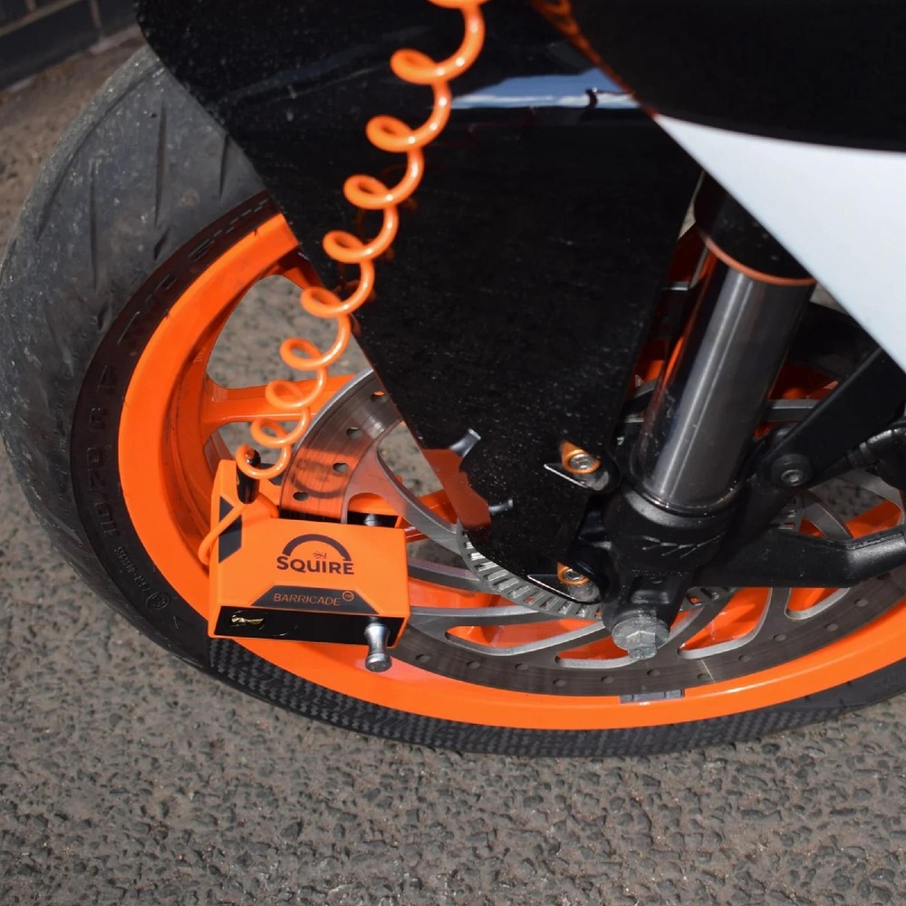 Squire Barricade Motorcycle Disc Lock Orange High Security Disc Lock