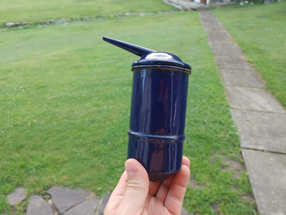 Antique Cobalt Blue Coal Mining Vaporizer
