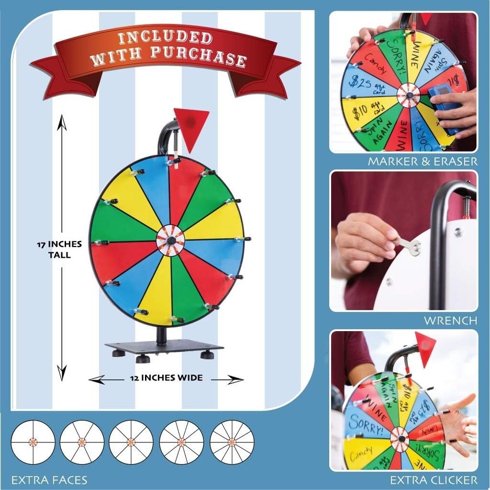 Versatile 5 Face Spin Wheel for Prizes