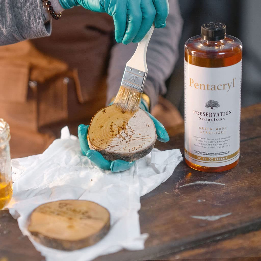 Preservation Solutions - Pentacryl Quart - Green Wood Stabilizer 1 Quart