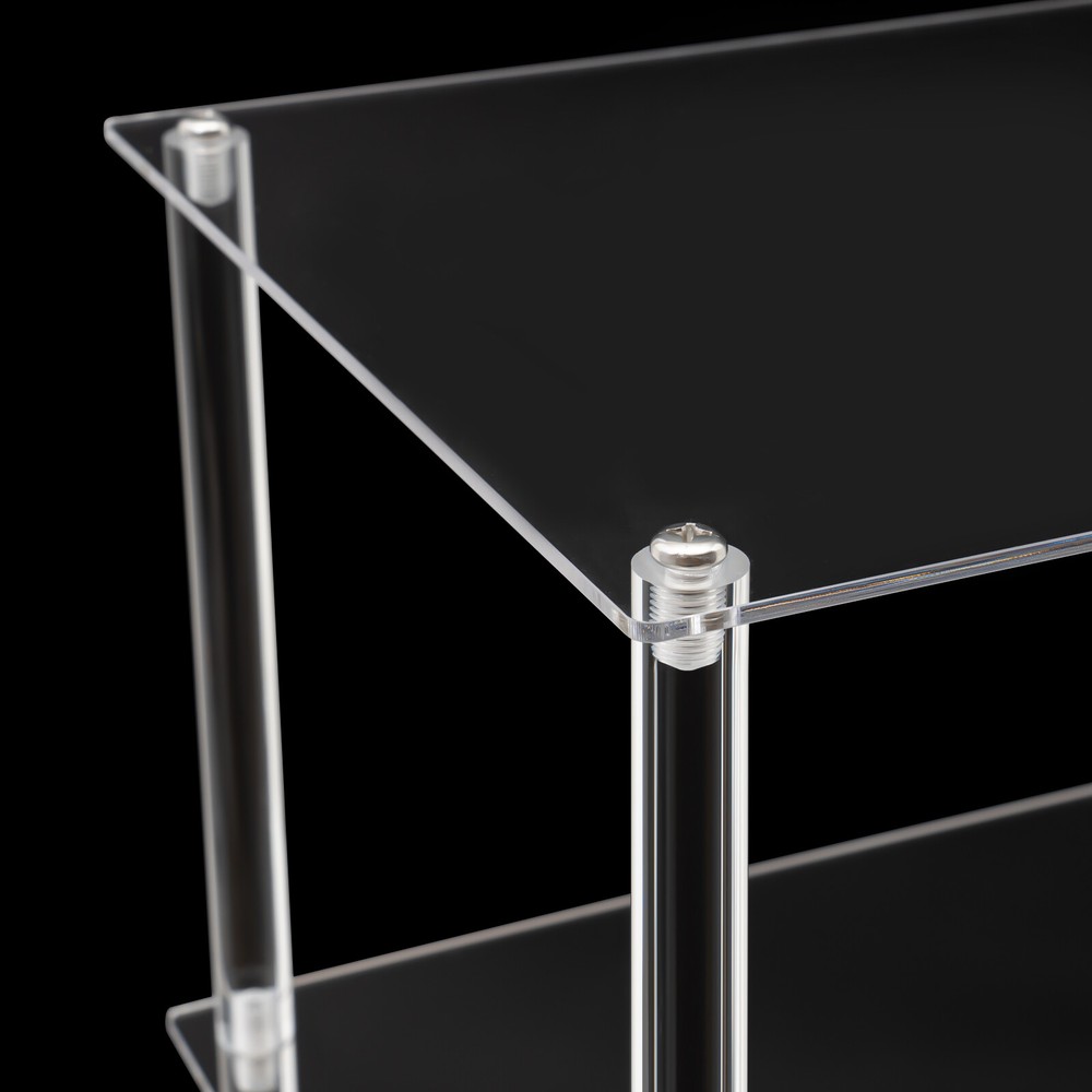 Acrylic Printer Stand 3-Tier Multifunctional Rolling Printer Table on Wheels