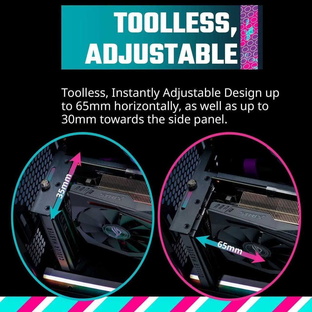 Cooler Master MasterAccessory Vertical Graphics Card Holder Kit V3 with Premium
