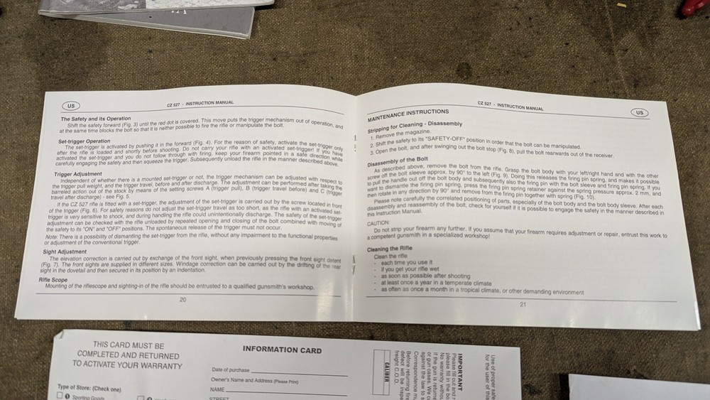 Instruction Manual, CX 527 Instruction Manual