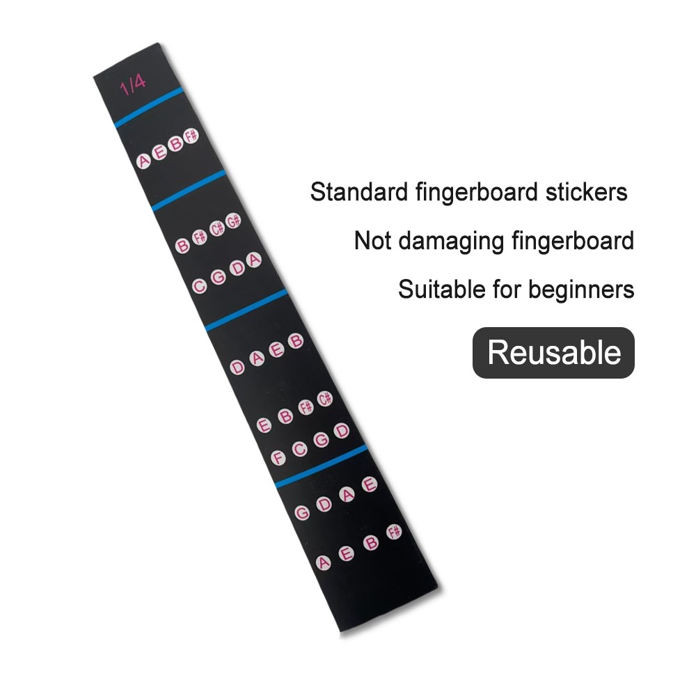 1/4 Size Violin Fingerboard Sticker for Beginners Guide Label