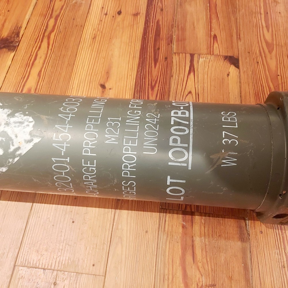 Cylindrical Ammunition Container Empty Military Surplus