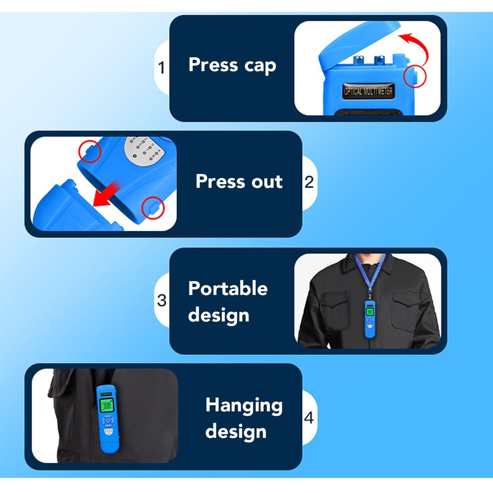 Multi Function Optical Power Meter 10 Wavelengths OPM VFL For Network Maintenanc