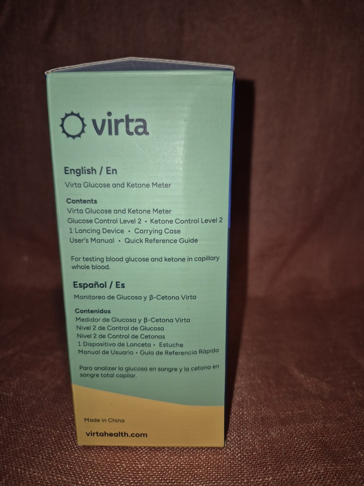 Virta Glucose & Ketone Meter Kit Bluetooth -New Open Box