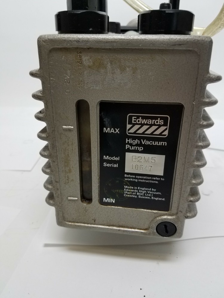 EDWARDS 5 E2M5 TWO-STAGE HIGH VACUUM PUMP TESTED AND WORKING