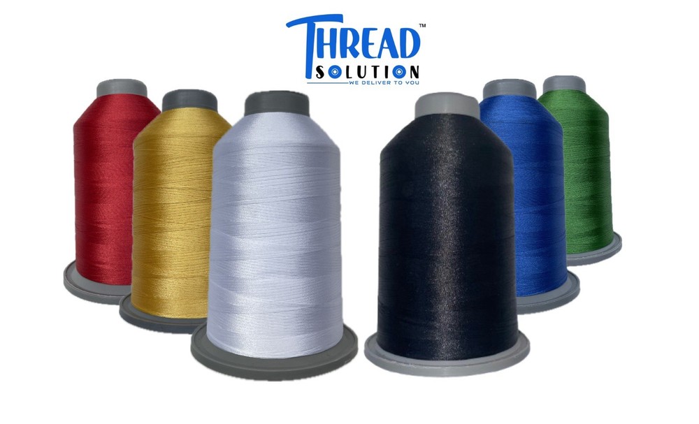 THREAD SOLUTION GLITZ Trilobal Polyester Embroidery Thread 40 Wt 5500 Yards