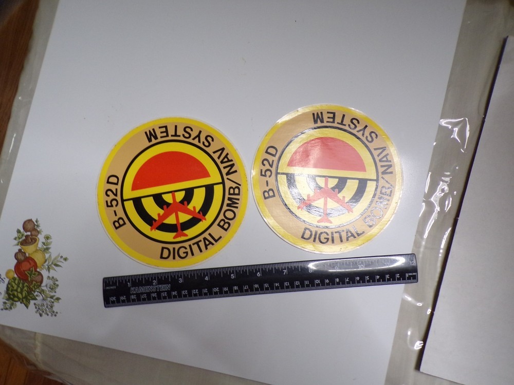 2 Stickers B-52D Digital Bomb Nav System IBM