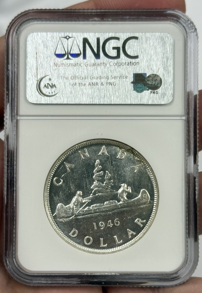 1946 $1 NGC MS62 Canada Silver Dollar #3080