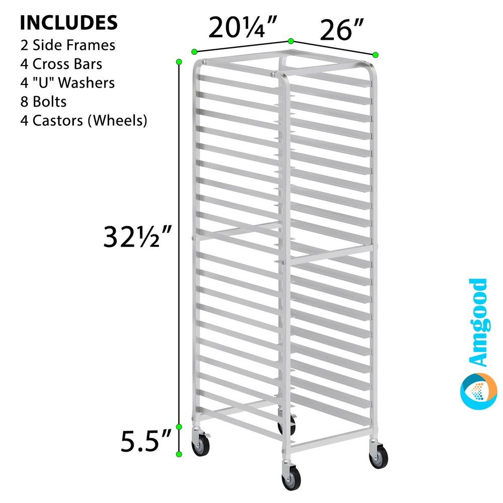 20 Tier Sheet Pan / Bun Pan Rack with Wheels
