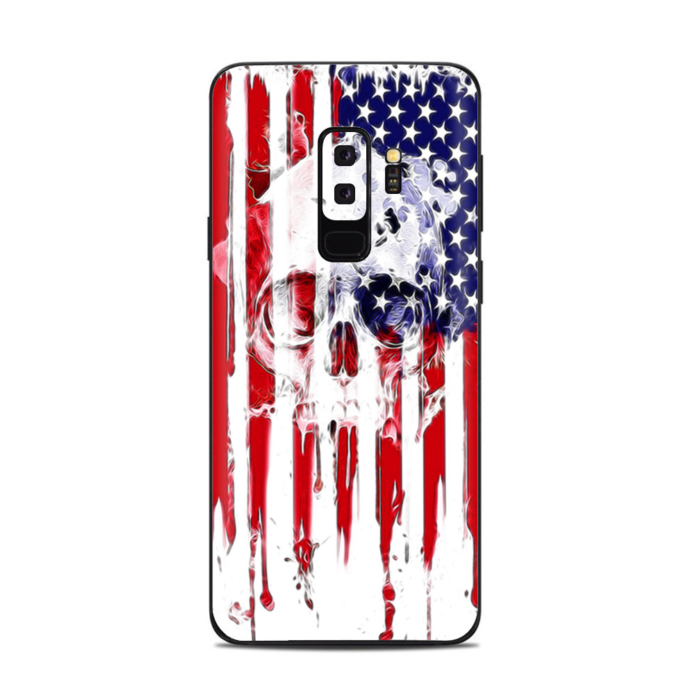 Samsung Galaxy S9 Plus Skins Decals - U.S.A. Flag Skull Drip