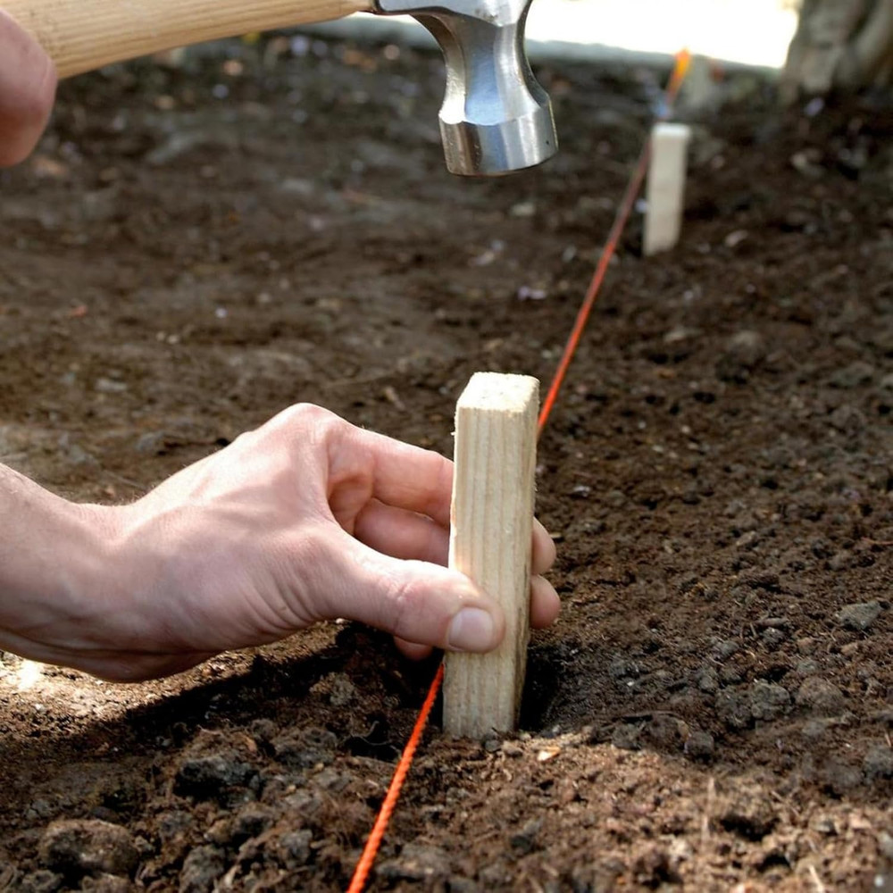 Mason Line #18, 500 Ft Orange String, Construction Twine for Gardening & Masonry
