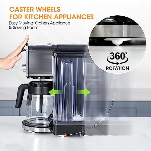 Self Adhesive Caster Wheels, 8 Pack Appliance Rollers 1 Plastic Ball Bearing