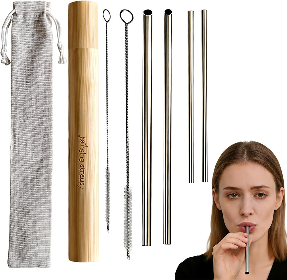 Professional Singing Straw Vocal Trainer with Bamboo Case and Accessories