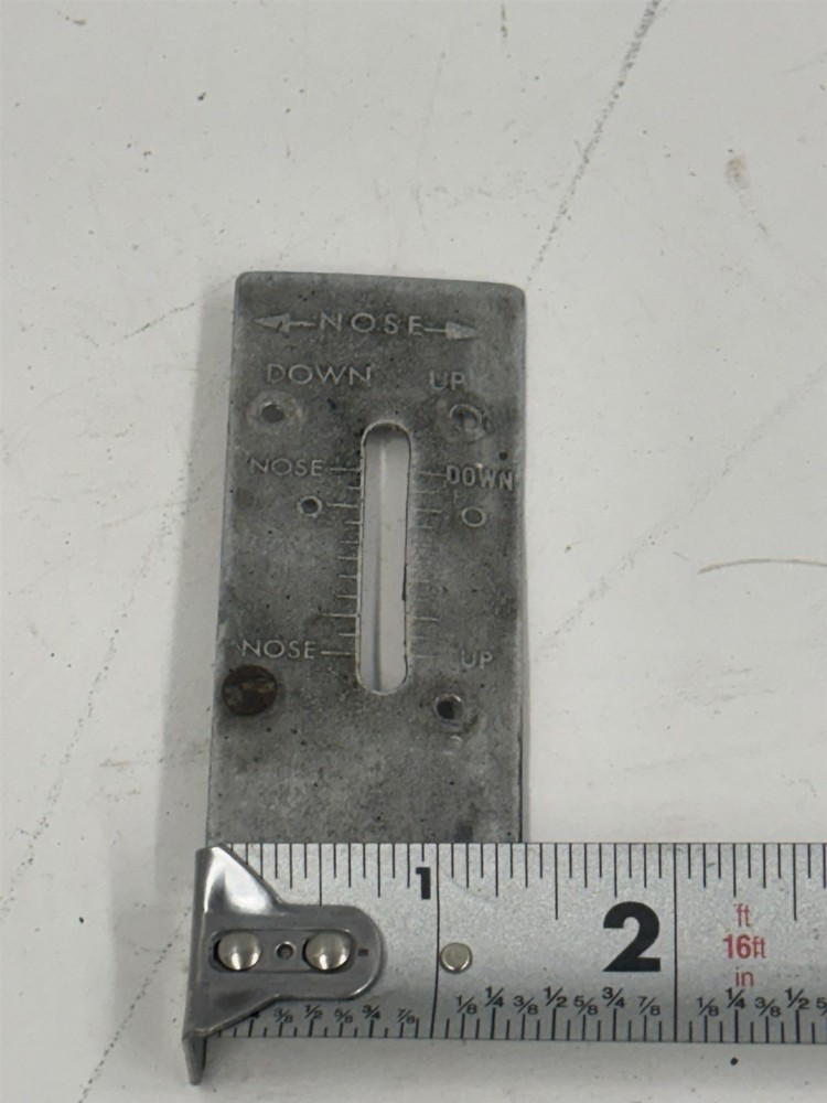 Luscombe Model 8 Trim Tab Indicator Plate 185009