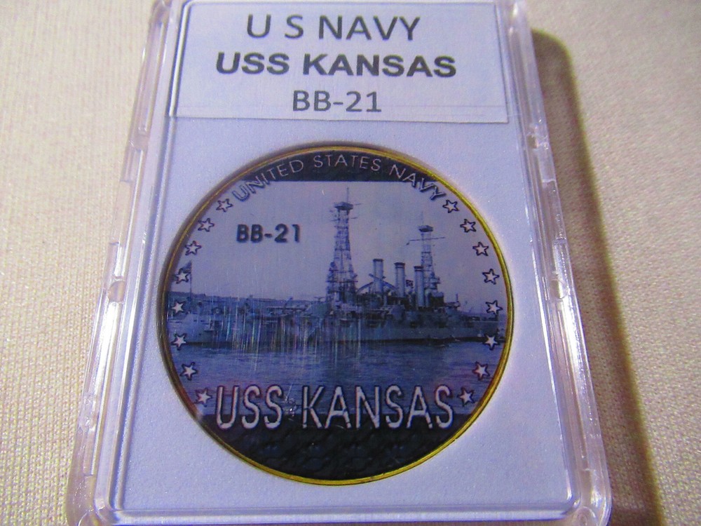 US NAVY - USS KANSAS / BB-21 Challenge Coin
