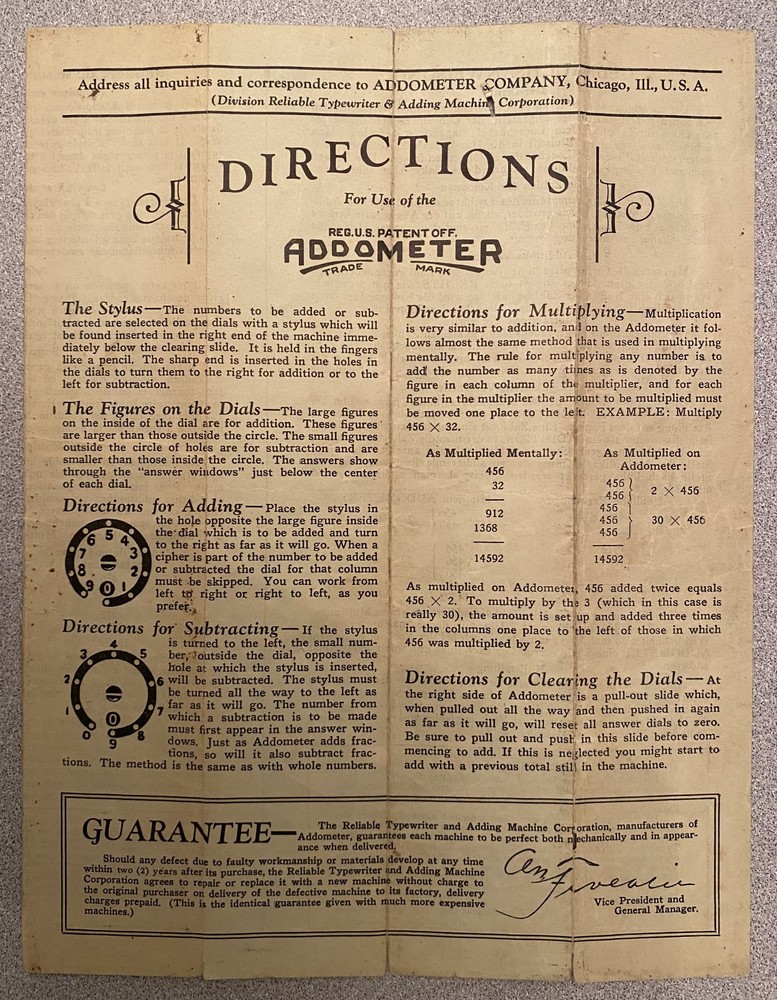 Addometer – Reliable Typewriter & Adding Machine