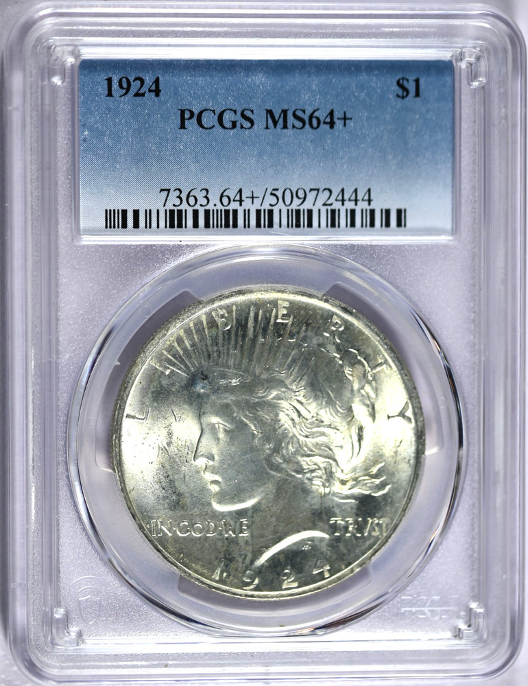 1924 PCGS MS64+ Peace Silver Dollar