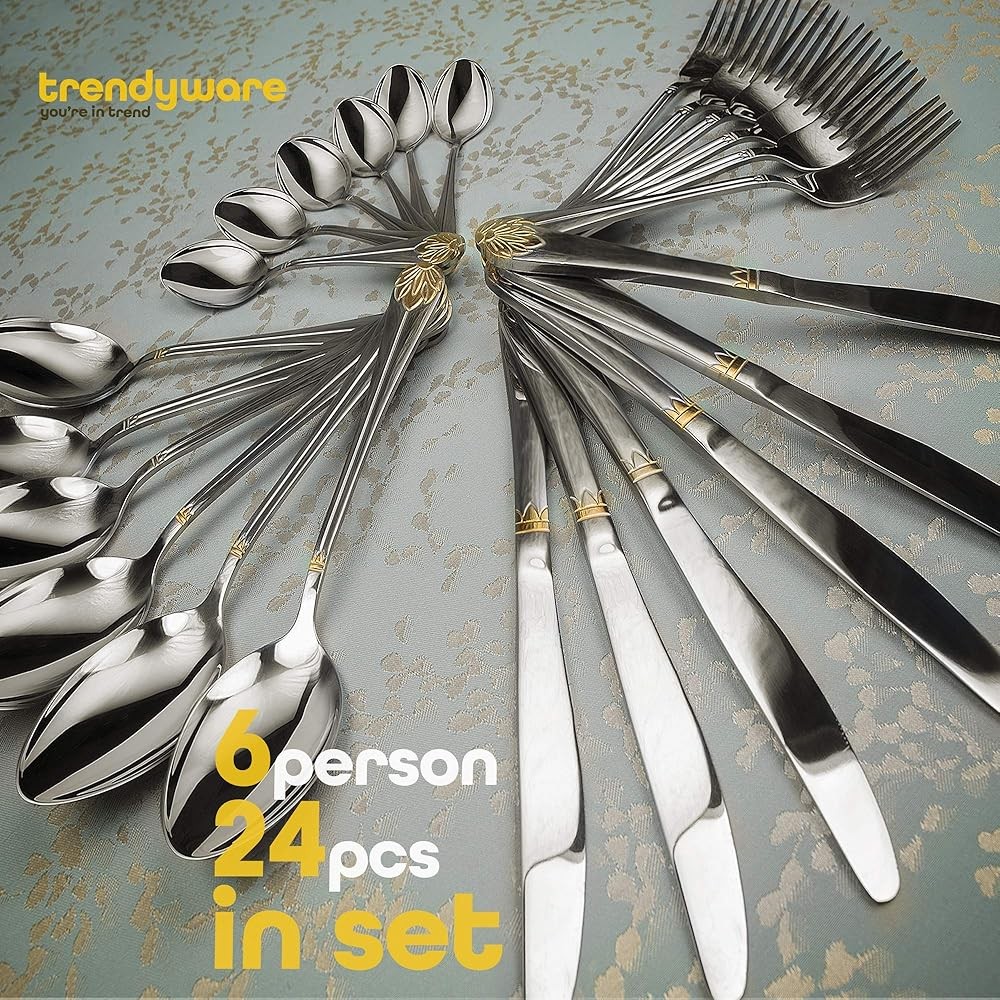 Sierware Set Limited Edit – 24 Piece Dinnerware Set – Flatware Set