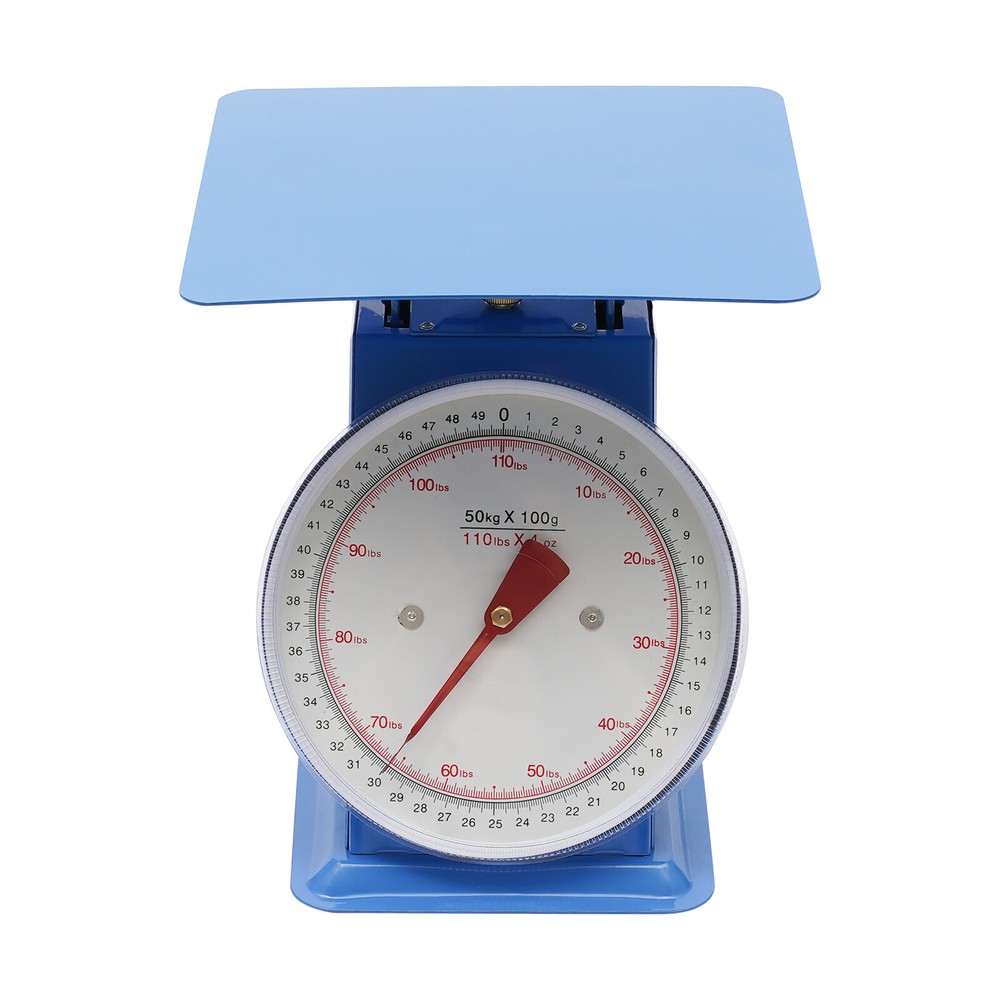 110LBS Heavy Duty Mechanical Kitchen Scale with Durable Iron Platform