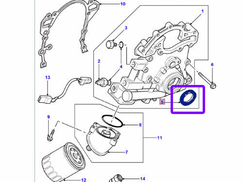LAND ROVER FRONT ENGINE CRANKSHAFT SEAL DISCOVERY DEFENDER CLASSIC ERR6490