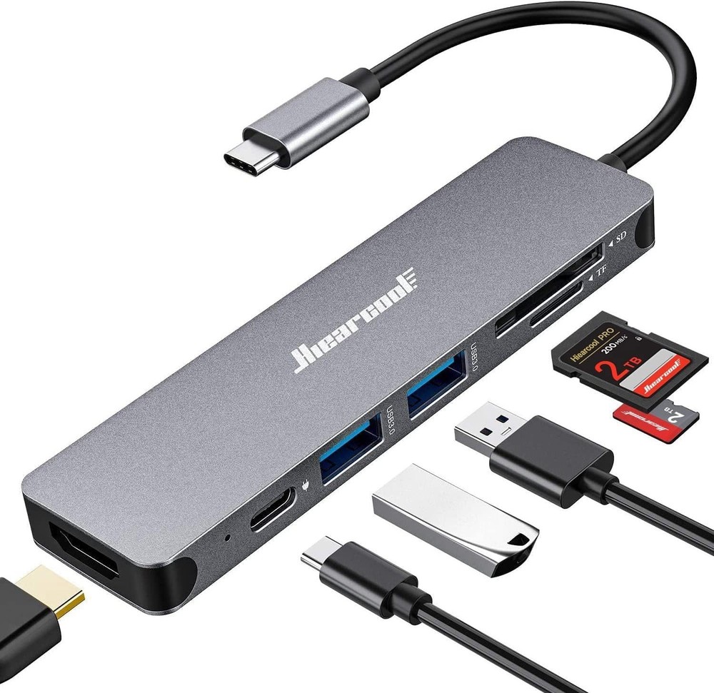 USB C Hub with 4K HDMI, Fast Data Transfer & Compact Design – Space Grey