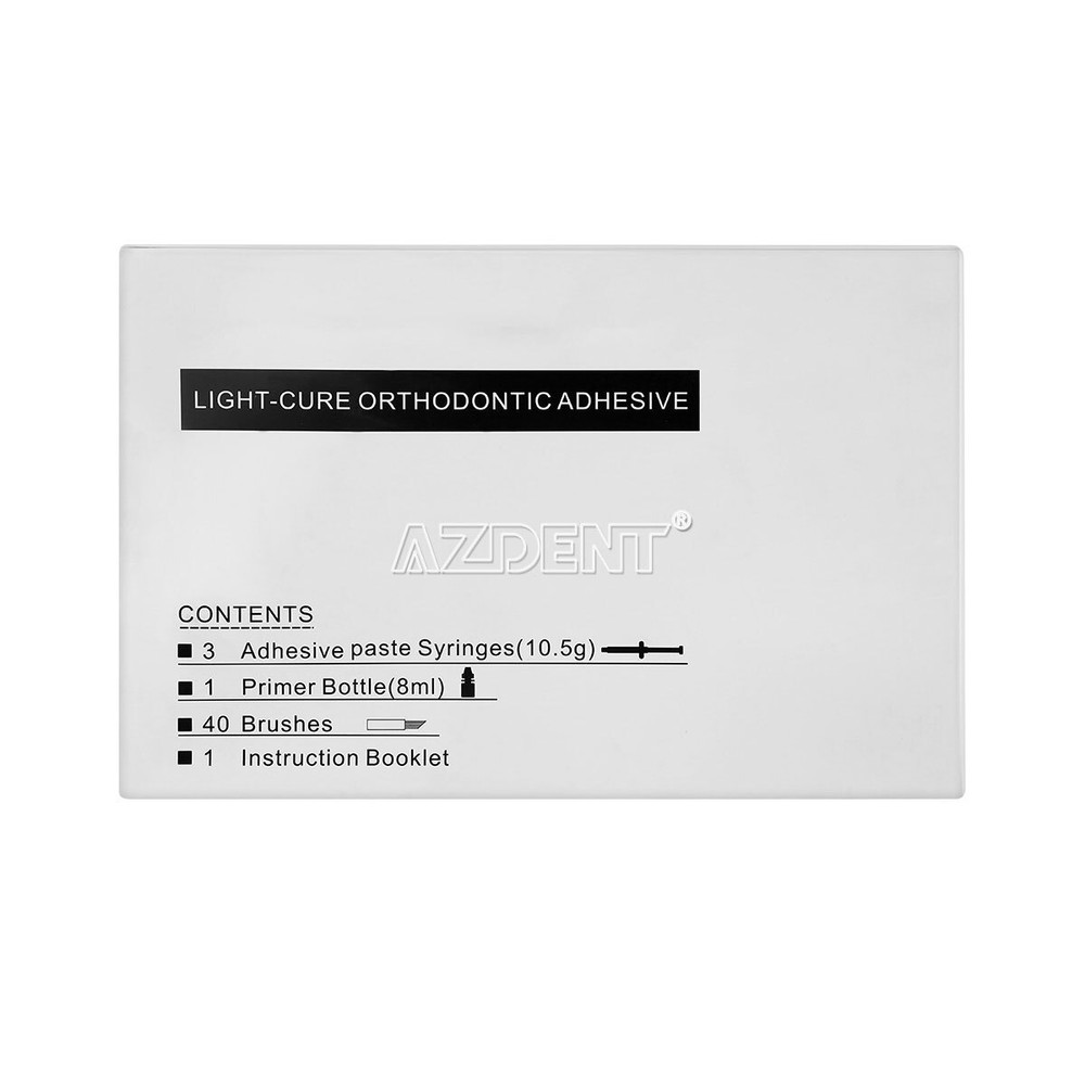Dental Ortho Bonding Primer Bottle Bracket Light Cure Adhesive Paste Syringe Kit