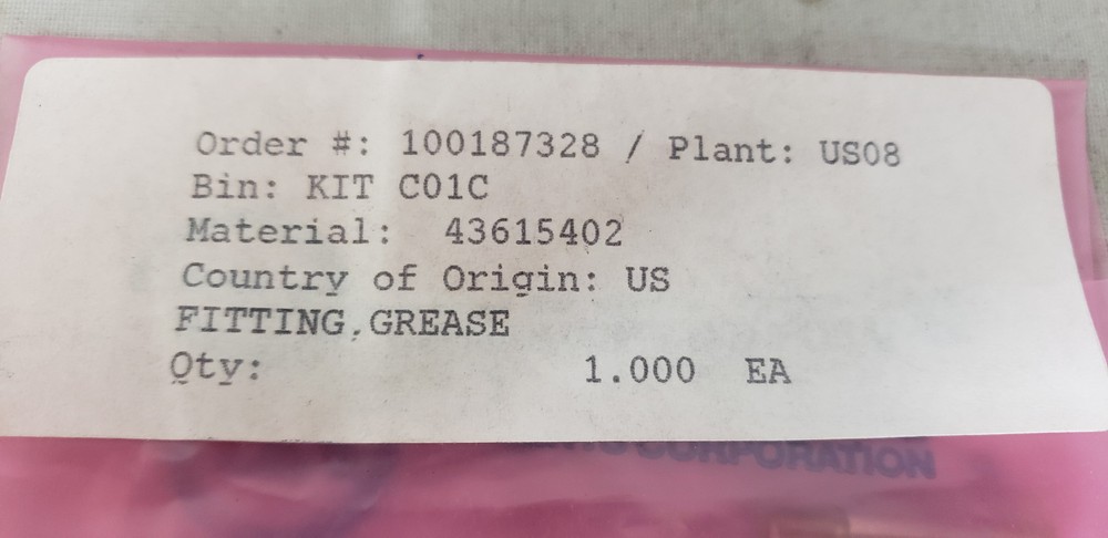 Grease Fitting 43615402