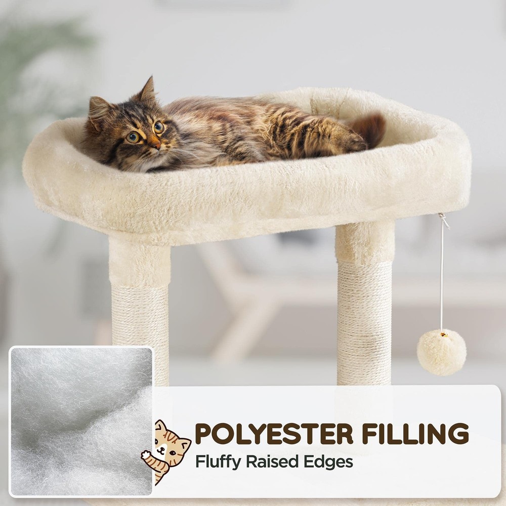 Yaheetech 63 in Cat Tree Tower Multi-Level Scratching Posts Hammock