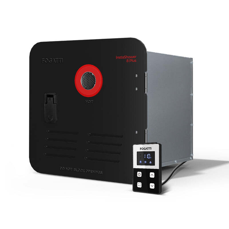 【90% NEW】RV Tankless Water Heater,55,000 BTU 2.9 GPM w/Door +Remote Controller