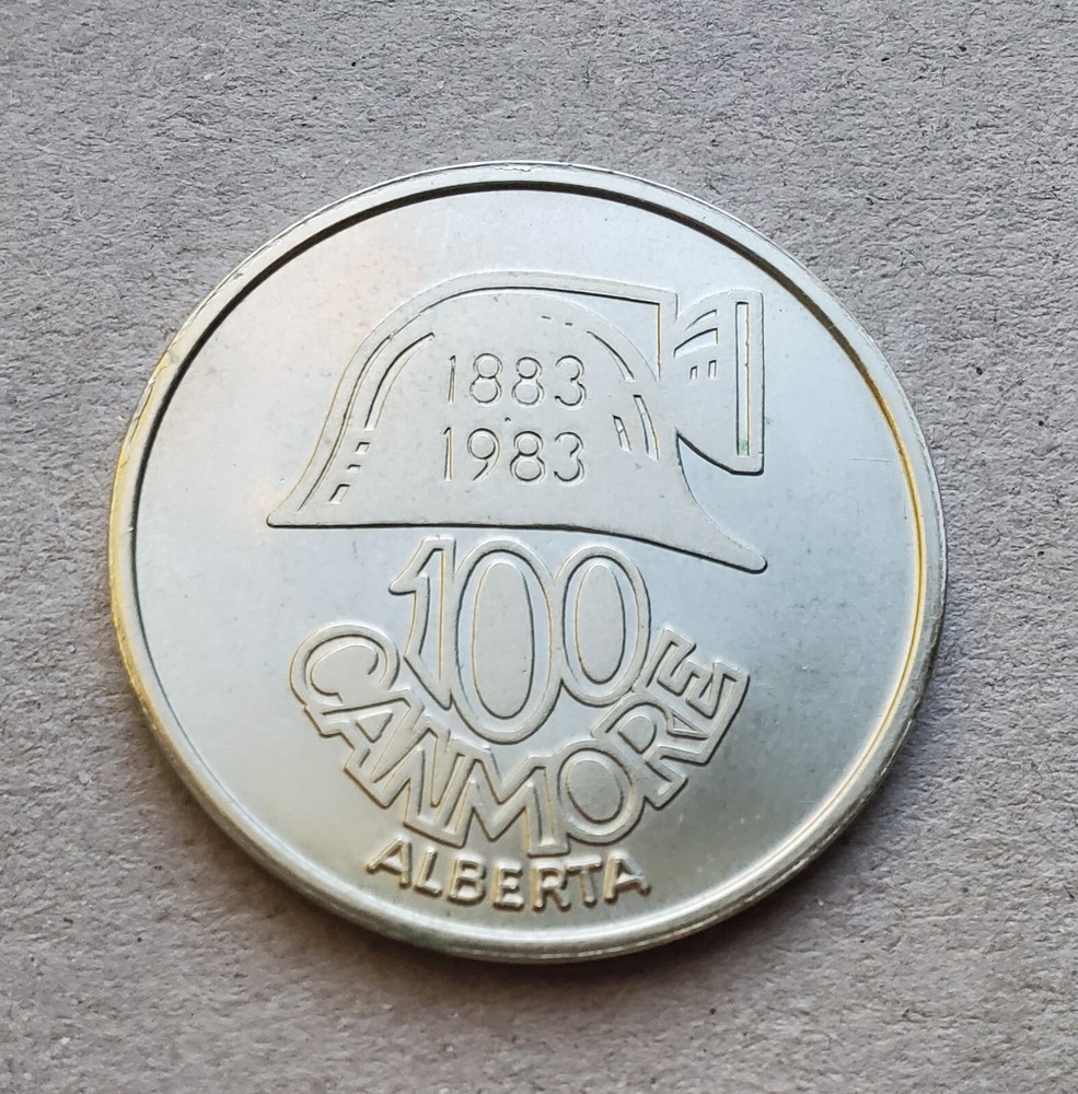 1983 Canmore Alberta Canada - Three Sisters Mountains Centennial Medallion Medal