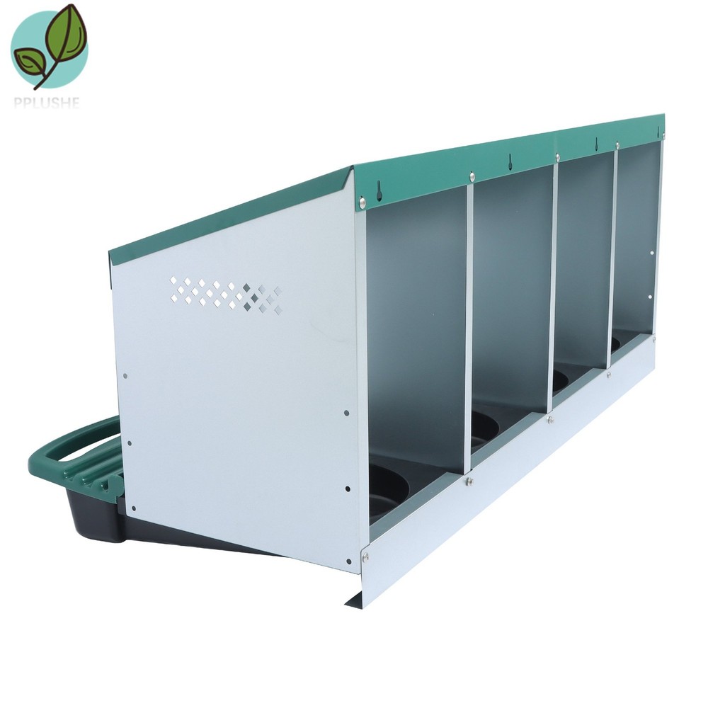 Chicken Nesting Boxes Chicken Egg Laying Box 4 Hole Better Environment W/ Perch