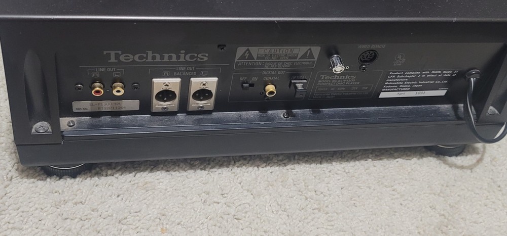 Technics SL-P1300 Top Loading CD Player Pro Broadcast Grade 1991