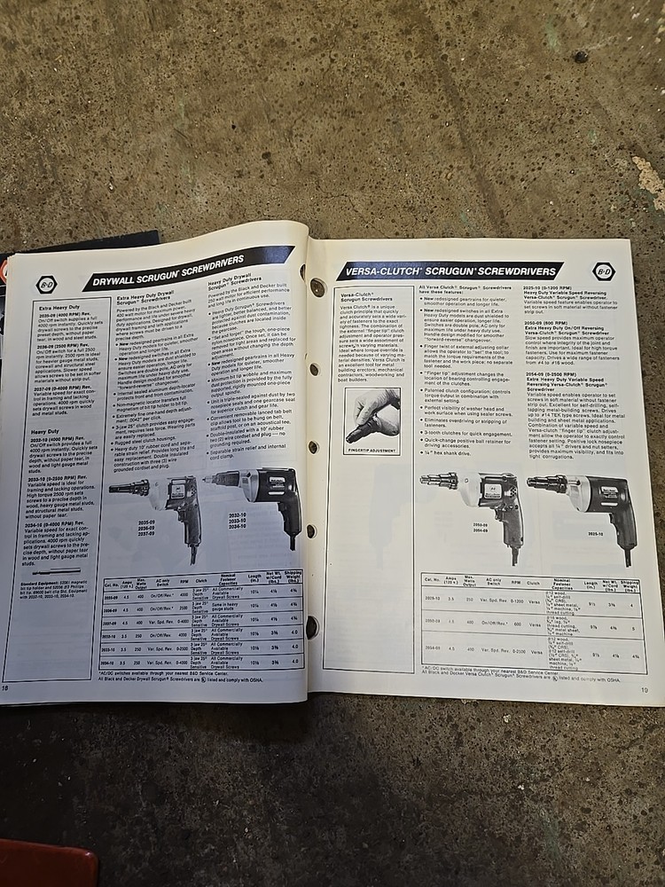 1982 Black & Decker Heavy Duty Construction Industry Power Tools Catalog