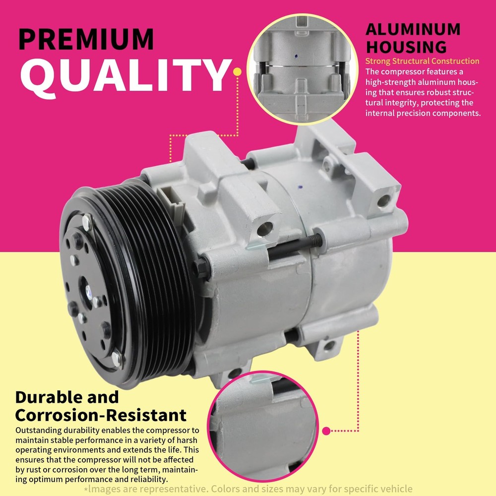 A/C Compressor Compatible With 2011-2021 Vehicles