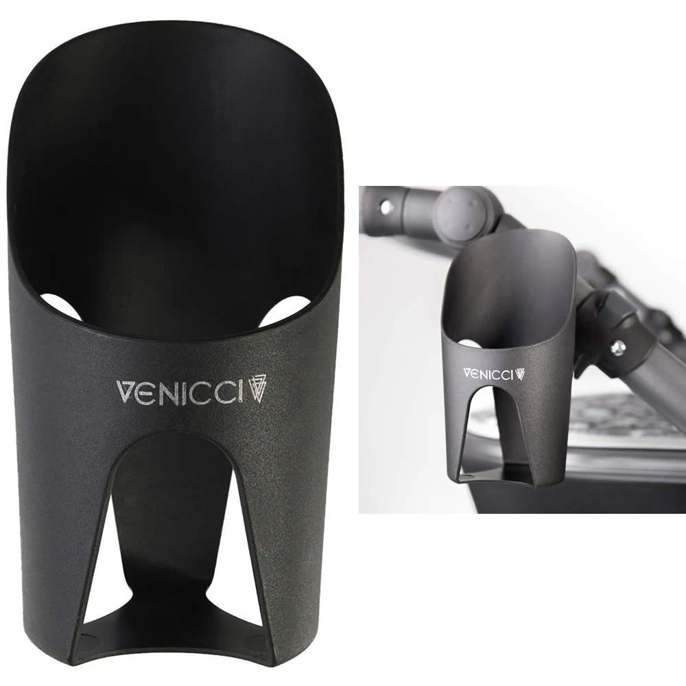 Venicci Shadow Stroller with Bassinet - Denim Grey/Black Frame