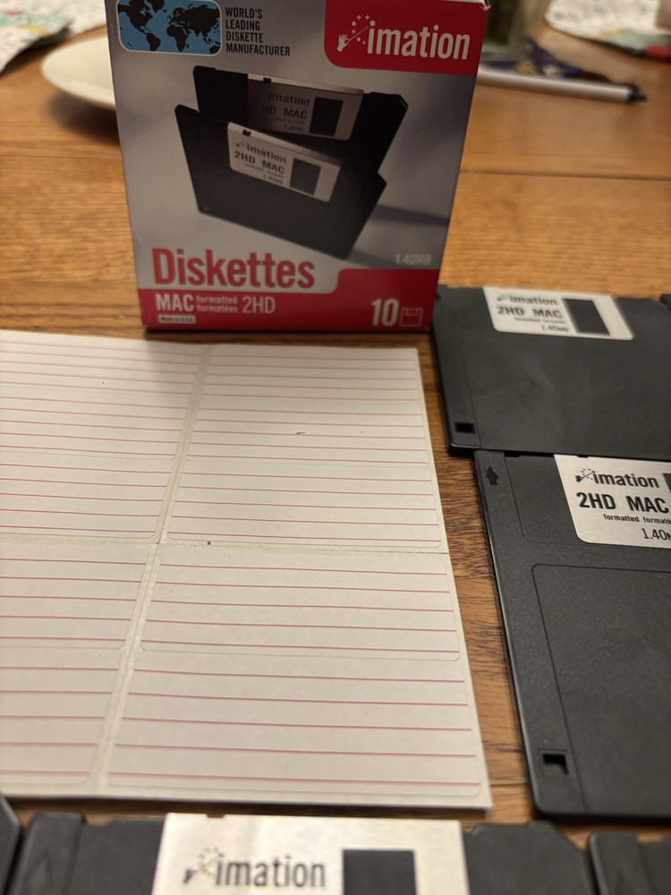 Imation 3.5in. Floppy Disk 1.40MB - MAC Formatted - 8 Unused Floppy’s
