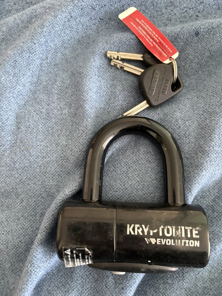 Grip-Lock &Kryptonite Evolution Disc Lock for Motorbikes Security Slightly Used