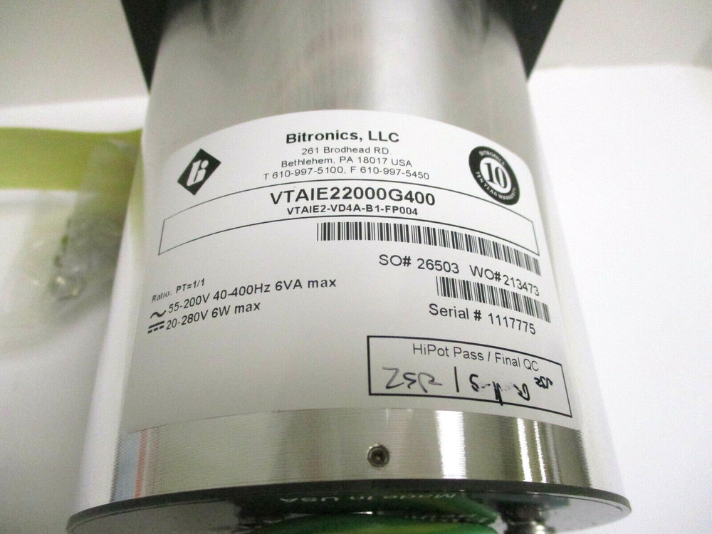 BITRONIC, VTAIE22000G400, VOLTMETER , SURPLUS