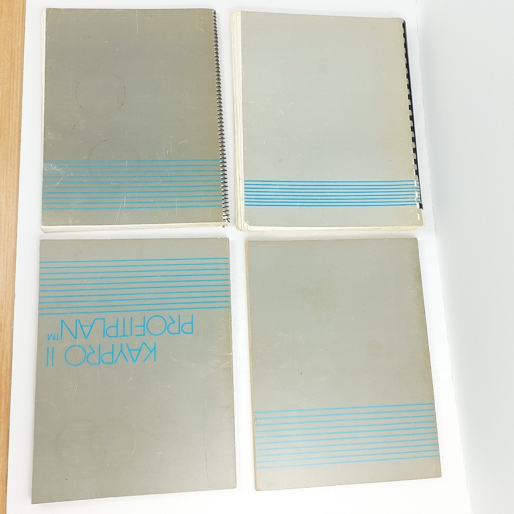 Lot of 4 KAYPRO II Users Guide Manuals Microsoft Basic S-Basic Select Profitplan