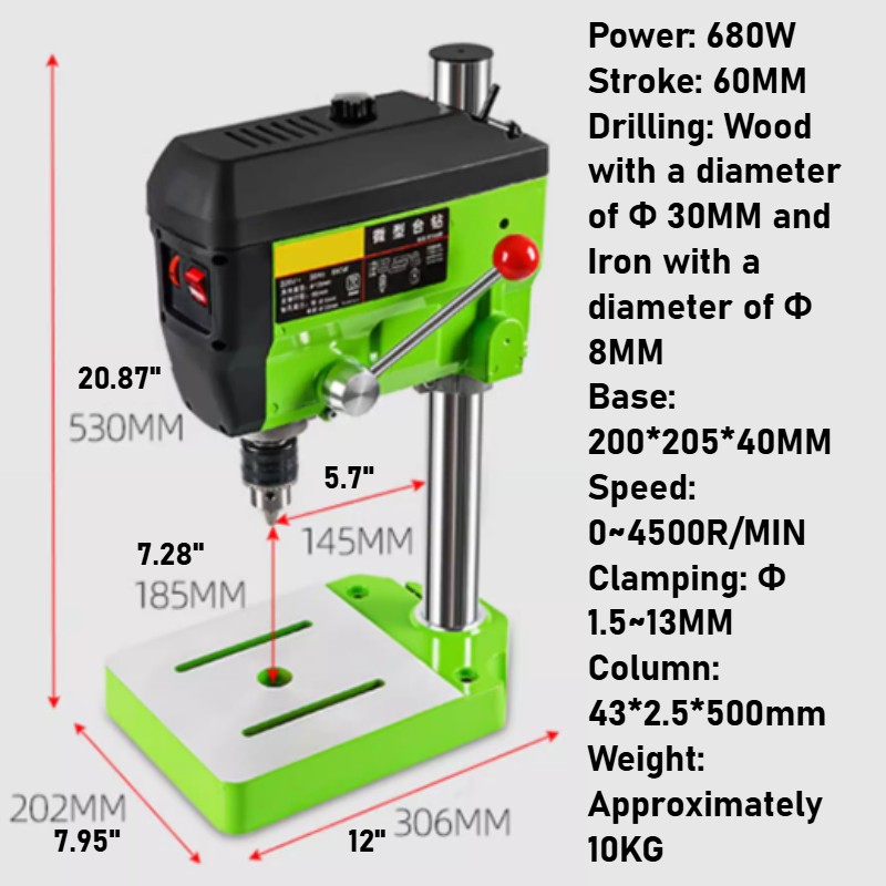 Portable Glass Punching Machine Precision Platform Drill Marble Ceramic Drilling
