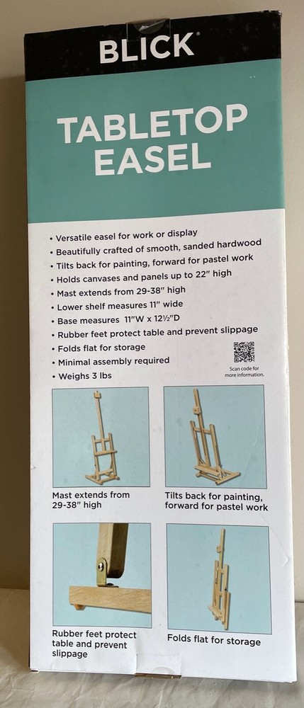 Blick Smooth Sanded Wooden Tabletop Studio Easel 22" Canvas