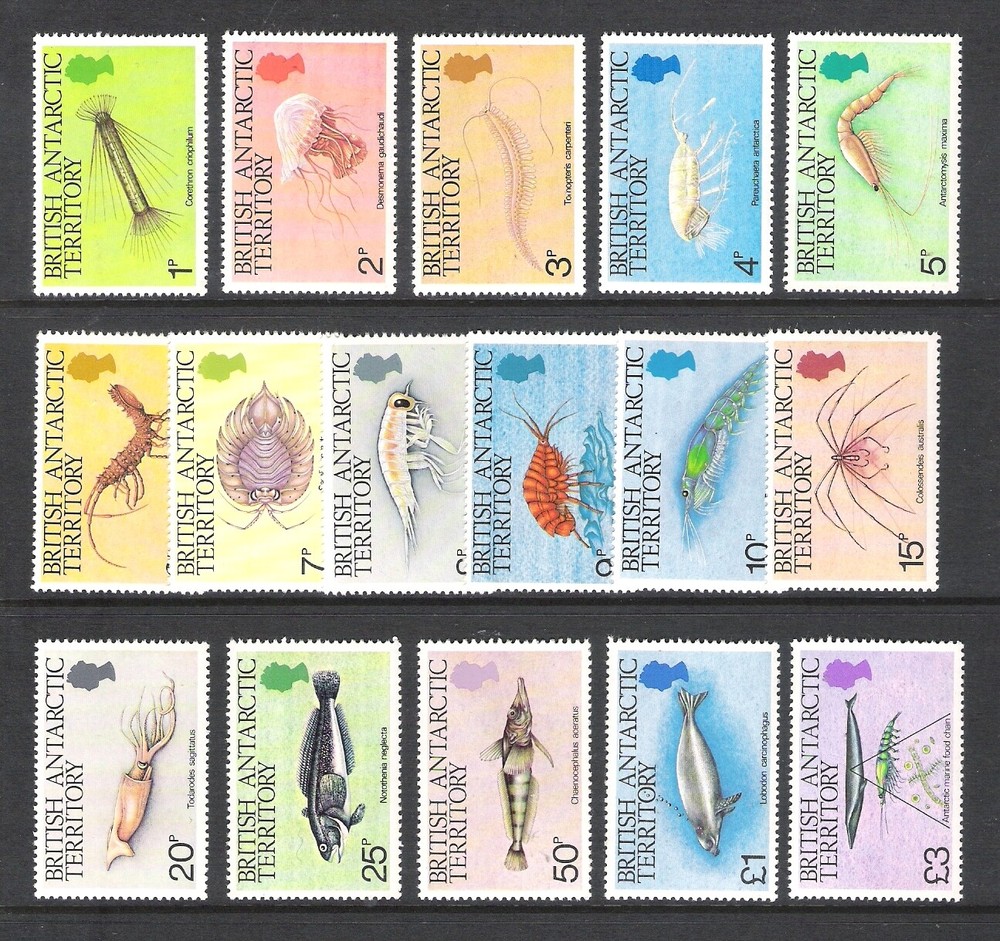 BRITISH ANTARCTIC TERRITORY 1984 ALGAE AND MARINE LIFE (MNH)