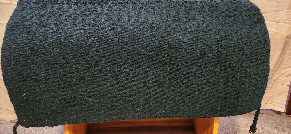 Wool Forest Green Western Show Pad 3/4 " Thick