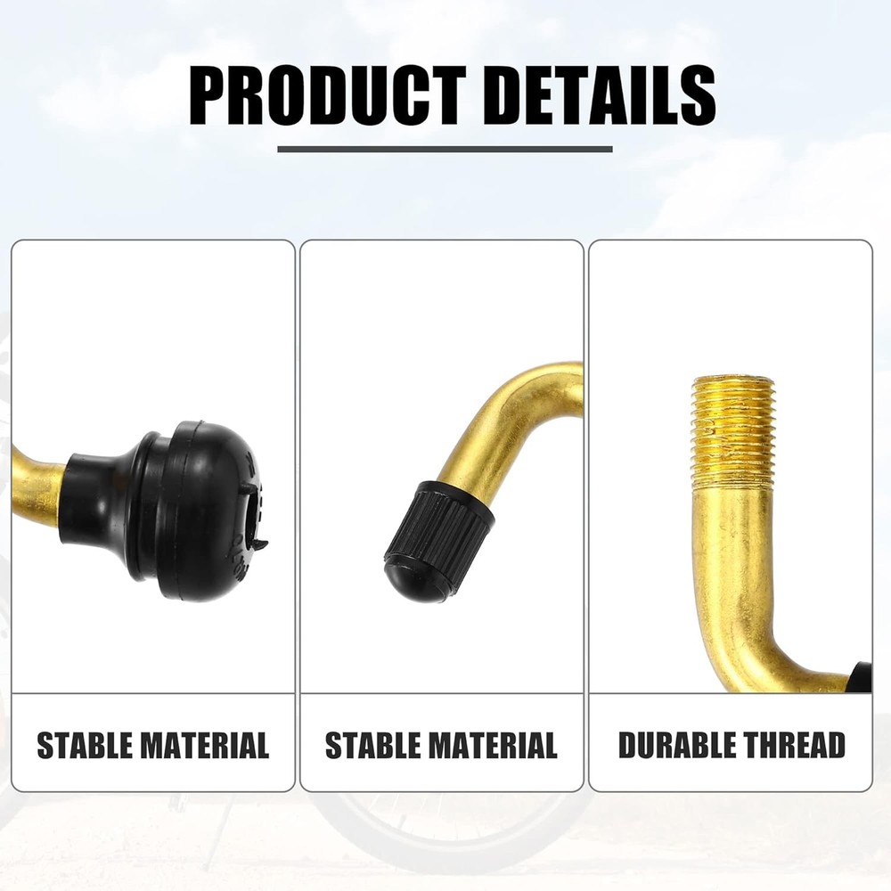 Bent 90 Degree Tire Valve Stems 10pc